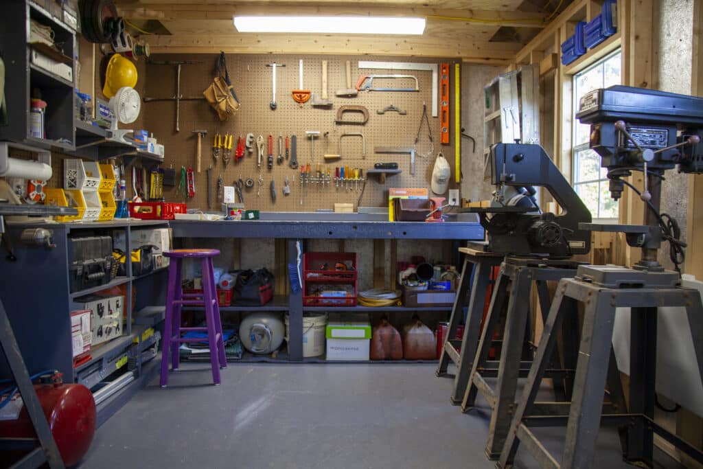 Not Enough Power in Your Workshop or Shed? Here’s How to Fix It Properly well lit workshop